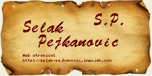 Selak Pejkanović vizit kartica